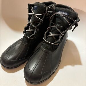 Sperry Black Ankle Boots with Zipper